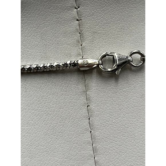 Authentic Italian Sterling Silver Diamond Cut Chain Necklace 16" Hallmarked - Picture 8 of 12